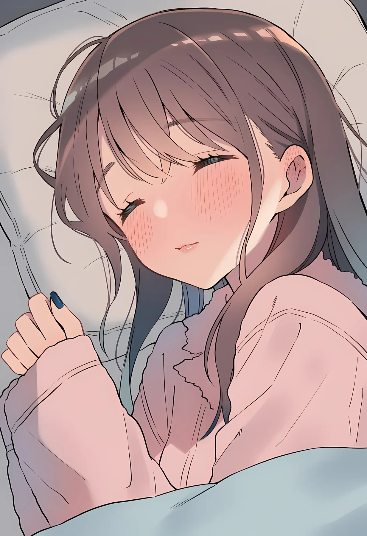 静かな夜に眠る白波愛子