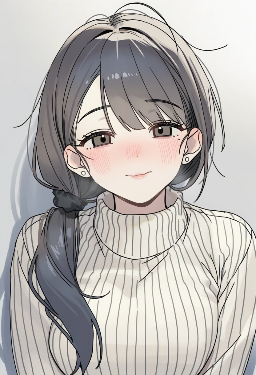 やわらかなニットを着た月城怜奈