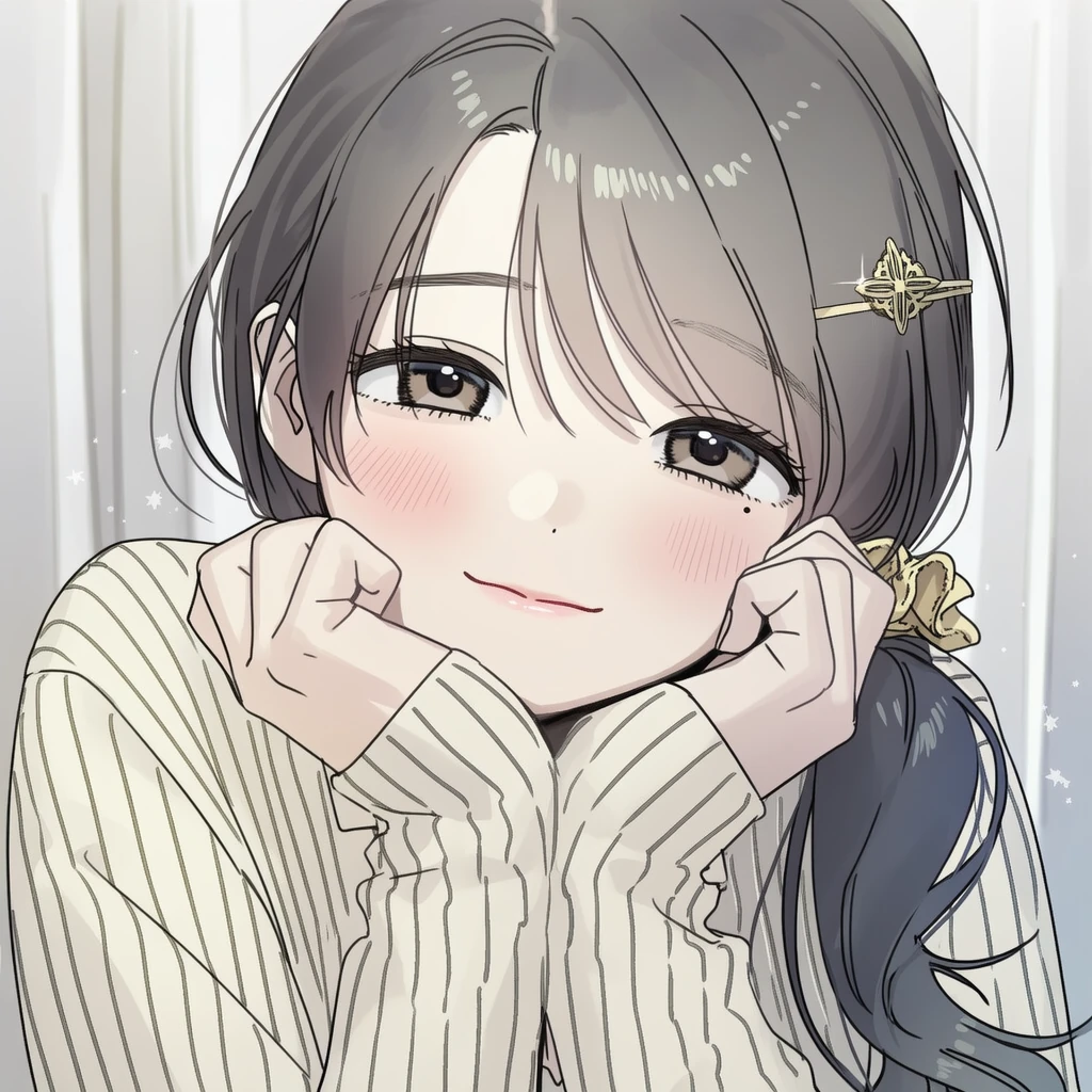 リボンの髪飾りをつけた怜奈